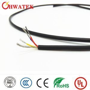 UL2517 5Cx10AWG+W 300V 105°C 애플리케이션을 위한 PVC 단열과 자켓을 가진 탄화 된 구리 나선 산업용 유연 케이블