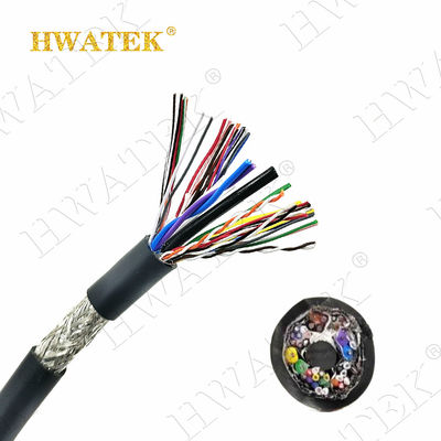 UL20276 콘크리트 된 구리 스트랜드 6C × 28AWG + 1P x 28AWG 엮은 80 °C 30V PP 단열 PVC 재킷 케이블