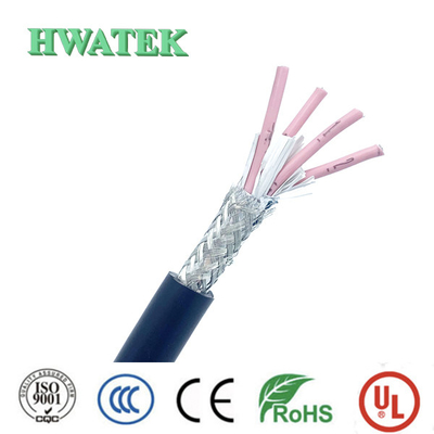 UL20276 (30AWG * 1 코아엑스 + SAJ) * 4 + 24AWG * 4C 방패 OD 7.1mm, SUMITOMO#UL20002 동등한 PVC 재킷 케이블