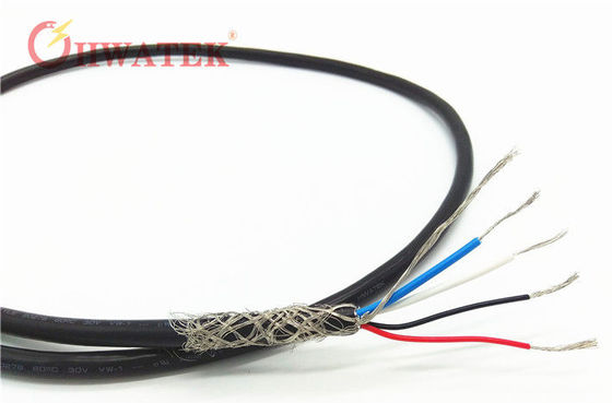 UL2517 5Cx10AWG+W 300V 105°C 애플리케이션을 위한 PVC 단열과 자켓을 가진 탄화 된 구리 나선 산업용 유연 케이블