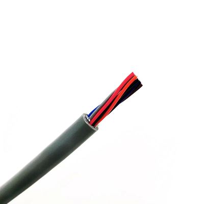 UL2517 5Cx10AWG+W 300V 105°C 애플리케이션을 위한 PVC 단열과 자켓을 가진 탄화 된 구리 나선 산업용 유연 케이블