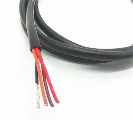 UL2517 5Cx10AWG+W 300V 105°C 애플리케이션을 위한 PVC 단열과 자켓을 가진 탄화 된 구리 나선 산업용 유연 케이블