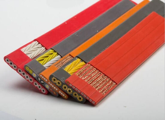 산업용 애플리케이션을 위한 내유성 XLPE 피복 다심 차폐 유연 평면 리본 케이블