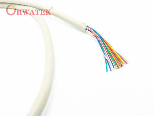 UL2517 4C×24AWG+W 산업용 유연 케이블, PVC 절연 및 자켓, 105℃ 300V 적용